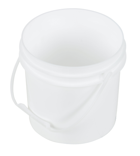 Pail w/ Plastic Handle -White - 1 Gallon