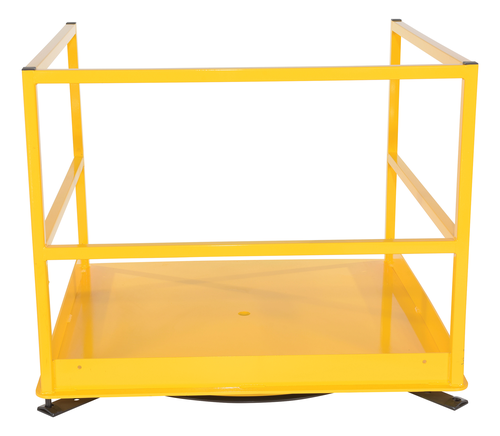 Steel Rotating Mezzanine Safety Gate System 53 In. x 53 In. x 42-3/16 In. 5,000 Lb. Capacity Yellow