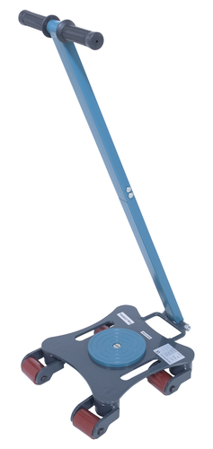Steel Multi Direction Machinery Skate 12 In. Length x 12 In. Width x 3-1/2 In. Height 2,200 Lb. Capacity Blue and Gray