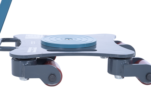 Steel Multi Direction Machinery Skate 12 In. Length x 12 In. Width x 3-1/2 In. Height 2,200 Lb. Capacity Blue and Gray