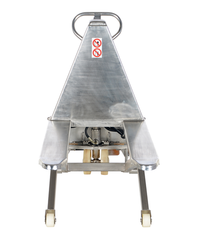 Thumbnail for Stainless Steel DC Powered Tote Lift 63 In. x 26-3/4 In. x 46 In. 2000 Lb. Capacity Blue