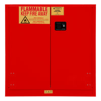 Thumbnail for FM Approved, Flammable Storage Cabinet, 30 Gallon, 2 Doors, Manual Close, 1 Shelf, Red