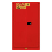 Thumbnail for FM Approved, Flammable Storage Cabinet, 60 Gallon, 2 Doors, Manual Close, 2 Shelves, Red