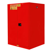 Thumbnail for FM Approved, Flammable Storage Cabinet, 60 Gallon, 2 Doors, Manual Close, 2 Shelves, Red