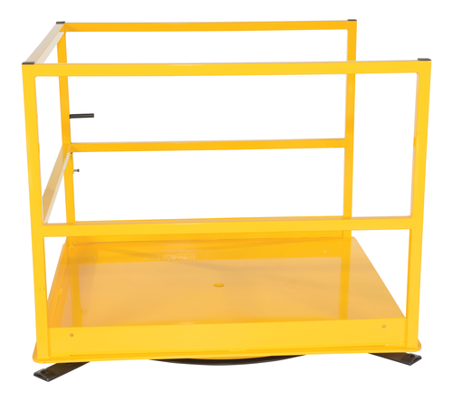 Steel Rotating Mezzanine Safety Gate System 53 In. x 53 In. x 42-3/16 In. 5,000 Lb. Capacity Yellow