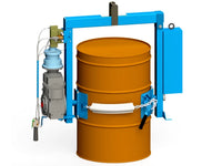 Thumbnail for Power Tilt Below-Hook Kontrol Karrier with Spark Resistant Parts. Cinch chain to secure steel drum. AIR motor.Ships with load test cert.