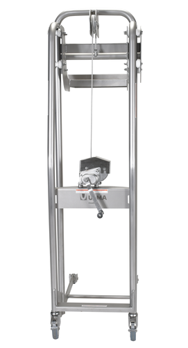 Stainless Steel Manual Load Stacker 220 Lb. Capacity Silver