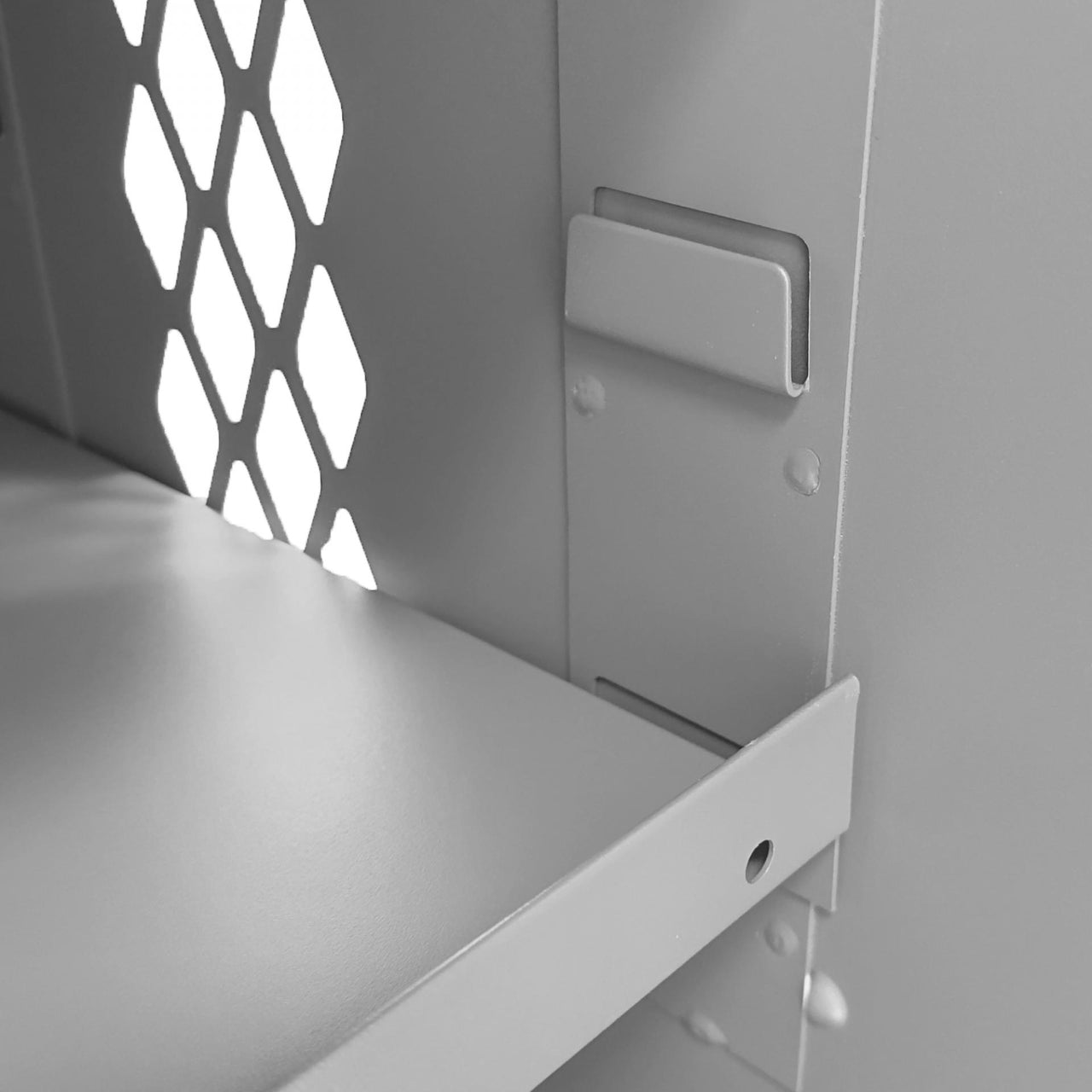 Secure Charging Cabinet, 16 Gauge, 12 Shelves, 2 Drawers, 2 Power Strips, 48 x 24 x 72