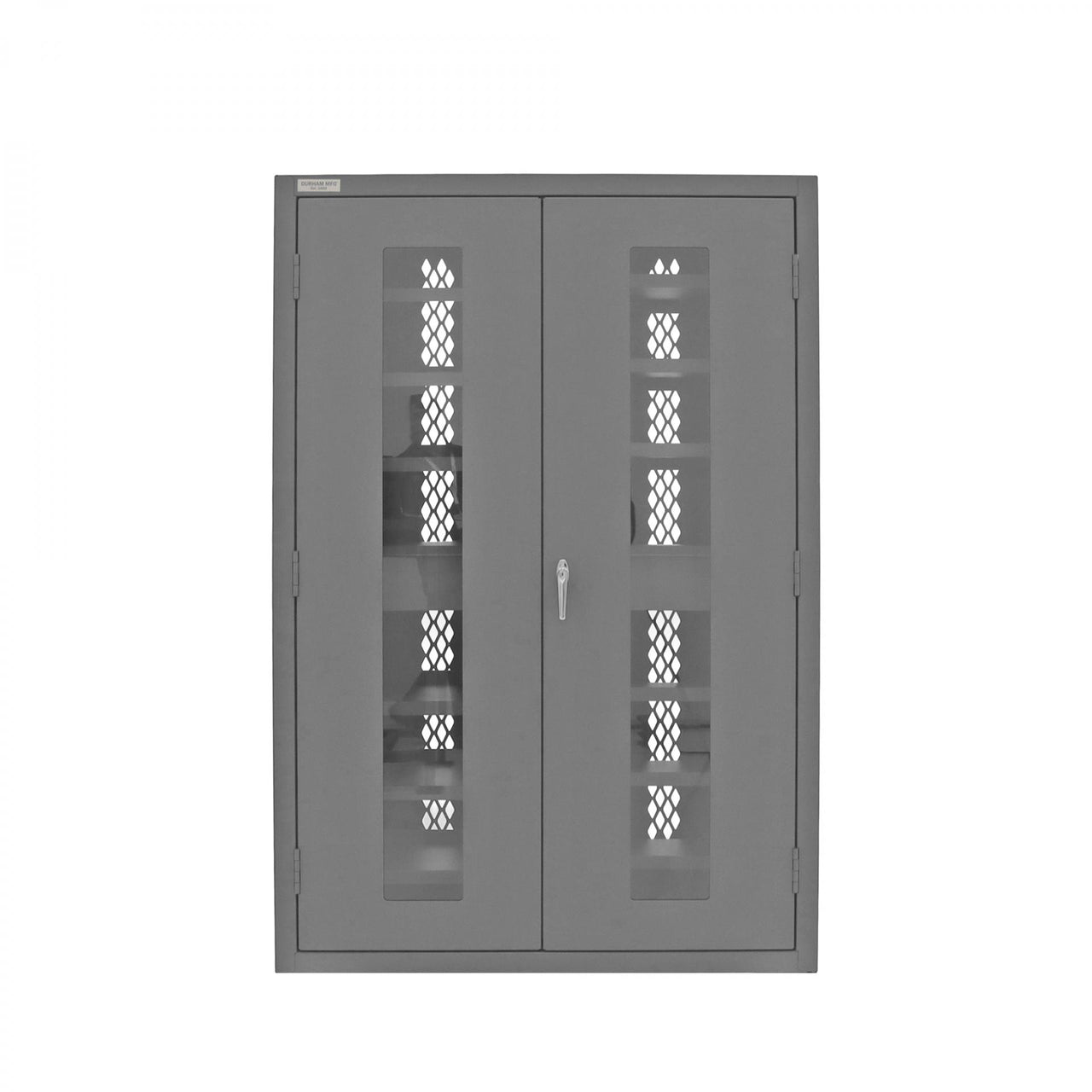 Secure Charging Cabinet, 16 Gauge, 12 Shelves, 2 Drawers, 2 Power Strips, 48 x 24 x 72