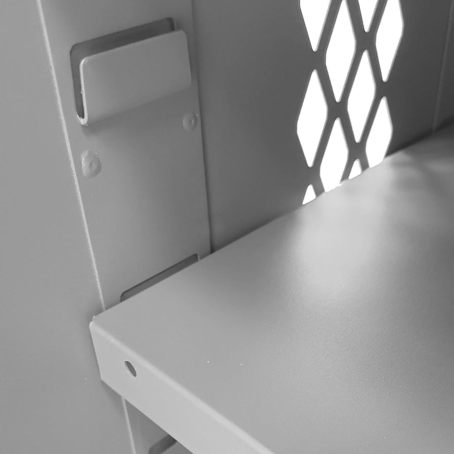 Mobile, Secure, Tool Charging Cabinet, 16 Gauge, 12 Shelves, 2 Drawers, 2 Power Strips, 48 x 24 x 78