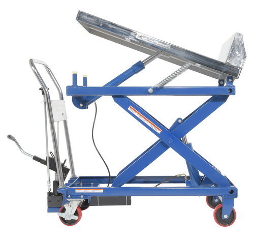 Steel Lift and Tilt Carts with Sequence Select 22 In. x 33-1/2 In. 1000 Lb. Capacity Blue