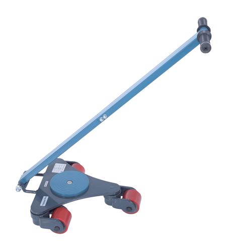 Steel Multi Direction Machinery Skate 15 In. Length x 13 In. Width x 4-7/16 In. Height 4,400 Lb. Capacity Blue and Gray