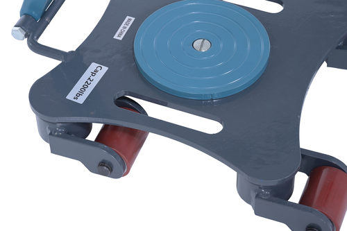 Steel Multi Direction Machinery Skate 12 In. Length x 12 In. Width x 3-1/2 In. Height 2,200 Lb. Capacity Blue and Gray