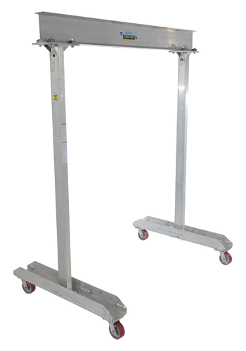 Aluminum Portable Work Area Gantry Crane 47-3/4"L x 96"W x 91-13/16"H 2,000 Lb. Capacity Silver