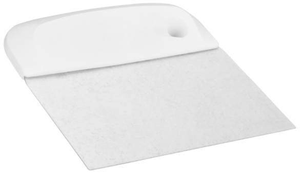 Dough Cutter/Scraper, Stainless Steel Blade, Flexible, 146 mm, White
