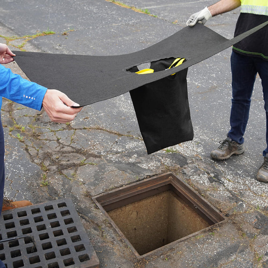 Frameless, Cone Style Storm Sentinel® Catch Basin Insert, Black - 60x60 (152x152) in. (cm.)