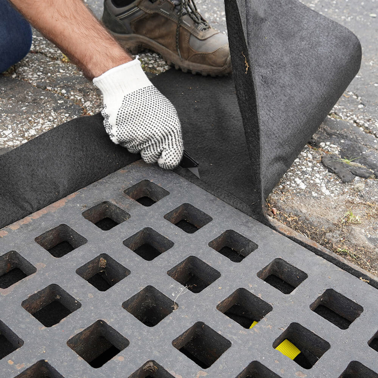 Frameless, Cone Style Storm Sentinel® Catch Basin Insert, Black - 36x48 (91x122) in. (cm.)