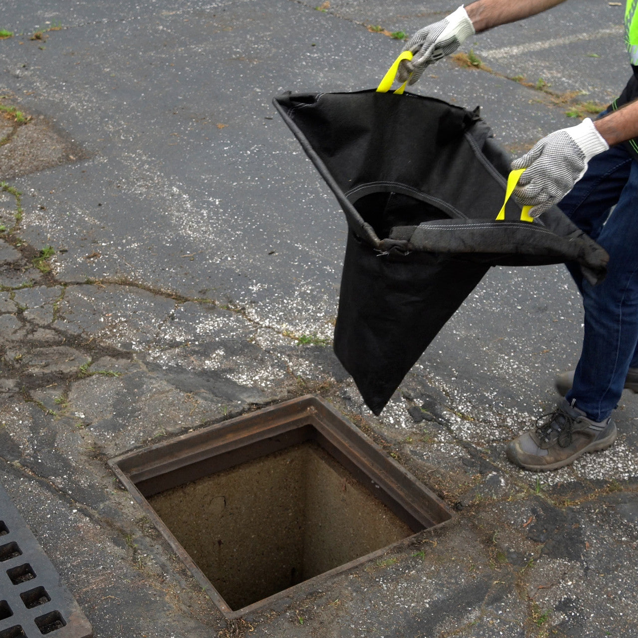 Rectangular, Cone Style Storm Sentinel® Catch Basin Insert, Adjustable, Black - 16x20 (41x51) in. (cm.)