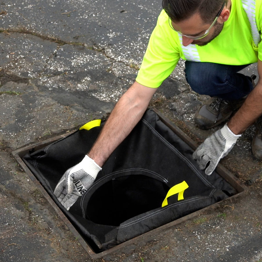 Rectangular, Cone Style Storm Sentinel® Catch Basin Insert, Adjustable, Black - 25x25 (64x64) in. (cm.)