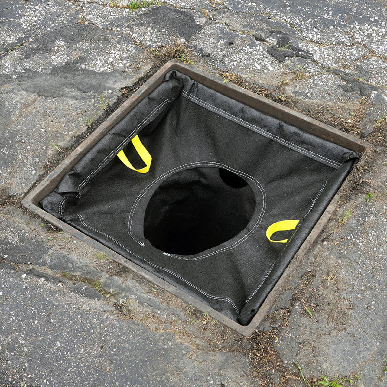 Rectangular, Cone Style Storm Sentinel® Catch Basin Insert, Adjustable, Black - 25x25 (64x64) in. (cm.)