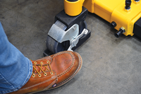 Thumbnail for Steel Manual Stacker Adjustable Forks/Legs 550 Lb. Capacity Black / Yellow
