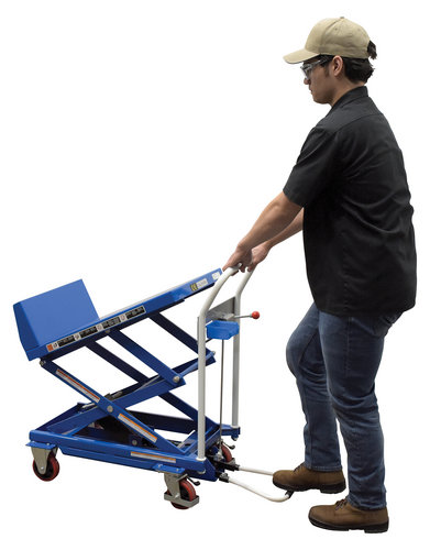 Steel Lift and Tilt Carts with Sequence Select 19-1/2 In. x 30 In. 400 Lb. Capacity Blue
