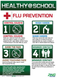 Thumbnail for ZING 5010 Safety Eco Health Poster, Healthy at School, 22Hx16W