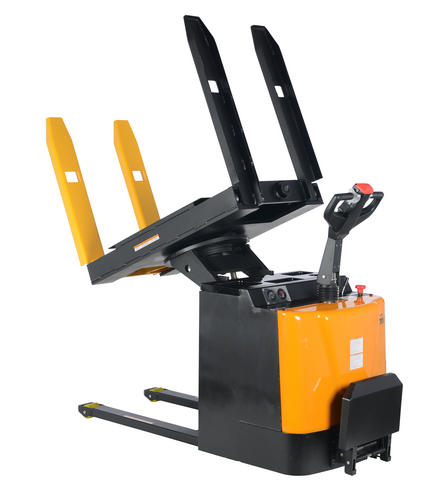 Steel Portable Pallet Inverter Low Profile 32 In. to 54 In. Fork Opening 3000 Lb. Capacity Yellow/Black