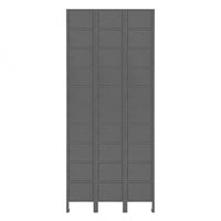 Thumbnail for Cell Phone Locker, 20 Gauge, 27 x 9 x 66-9/16, 30 Tiers, Gray