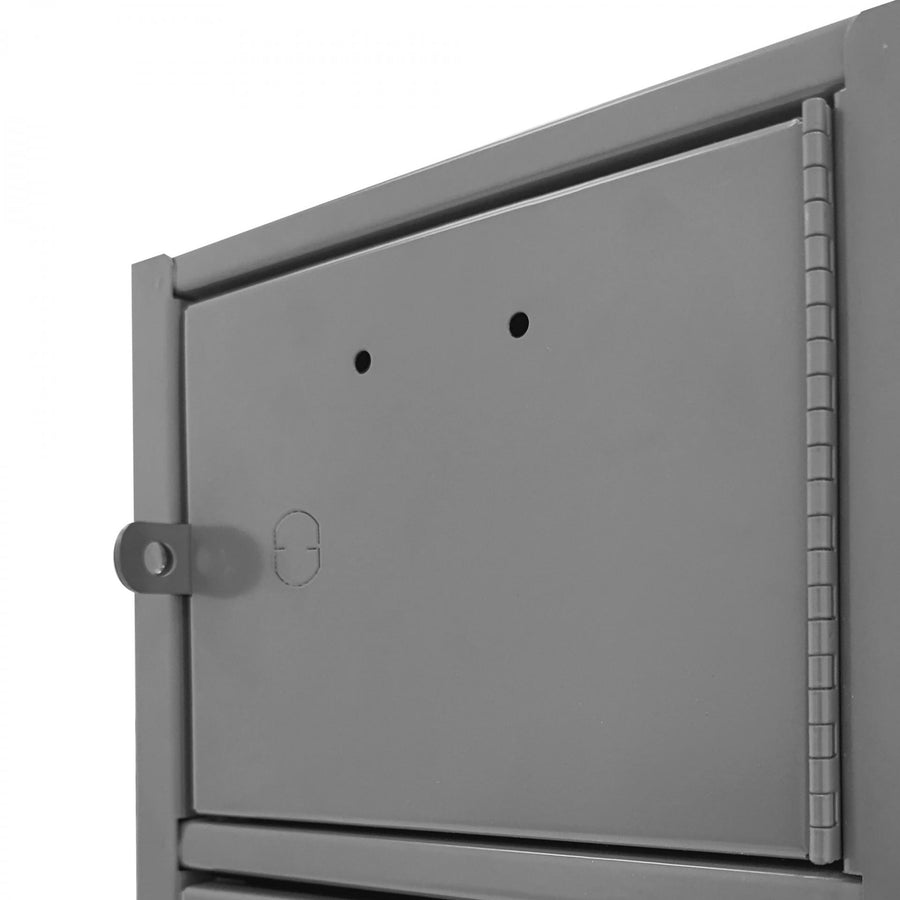 Cell Phone Locker, 20 Gauge, 9 x 9 x 66-9/16, 10 Tiers, Gray