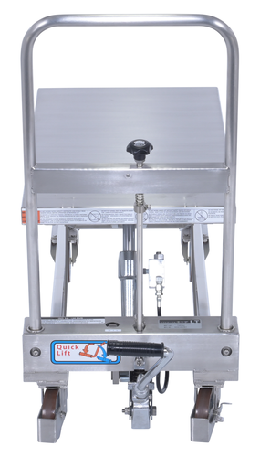 Stainless Steel Hydraulic Cart 15-3/4 In. x 27-1/2 In. 330 Lb. Capacity Silver
