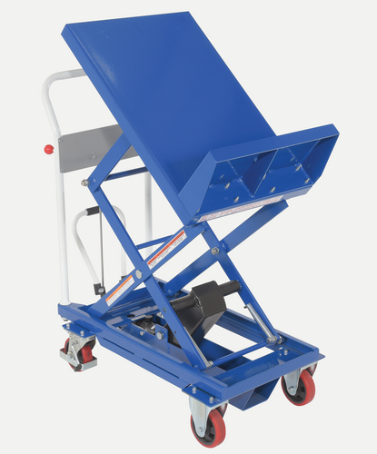 Steel Lift and Tilt Carts with Sequence Select 19-1/2 In. x 30 In. 400 Lb. Capacity Blue