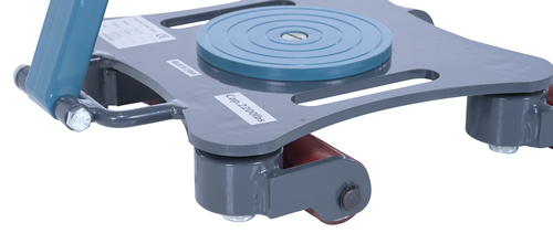 Steel Multi Direction Machinery Skate 12 In. Length x 12 In. Width x 3-1/2 In. Height 2,200 Lb. Capacity Blue and Gray