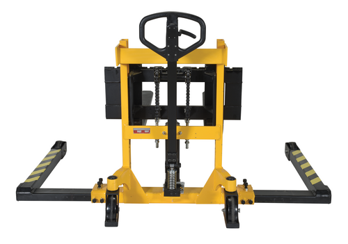 Steel Stacker Manual Pump 3 - 17 In. 1,500 - 2,000 Lb. Capacity Black / Yellow