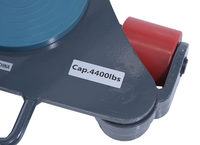 Thumbnail for Steel Multi Direction Machinery Skate 15 In. Length x 13 In. Width x 4-7/16 In. Height 4,400 Lb. Capacity Blue and Gray