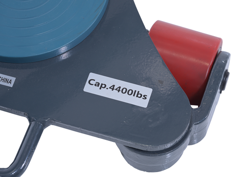 Steel Multi Direction Machinery Skate 15 In. Length x 13 In. Width x 4-7/16 In. Height 4,400 Lb. Capacity Blue and Gray