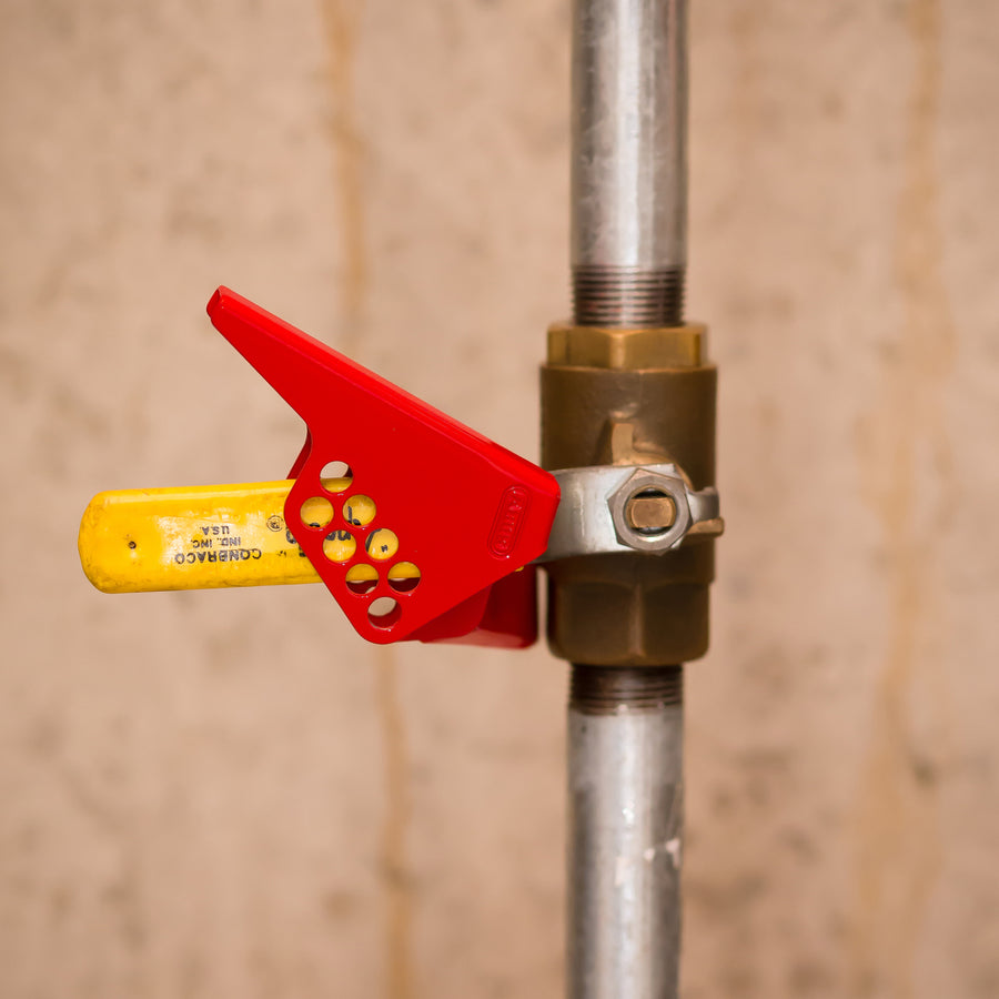 7273 1- Piece Steel Small Ball Valve Lockout