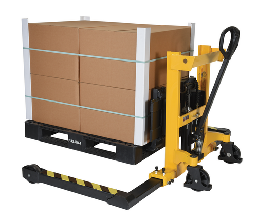 Steel Stacker Manual Pump 3 - 17 In. 1,500 - 2,000 Lb. Capacity Black / Yellow
