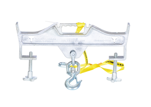 Steel Double Swivel Hoist Optioning Hook 2 In x 23-3/16 In x 14-1/2 In 4000 Lb. Capacity Silver