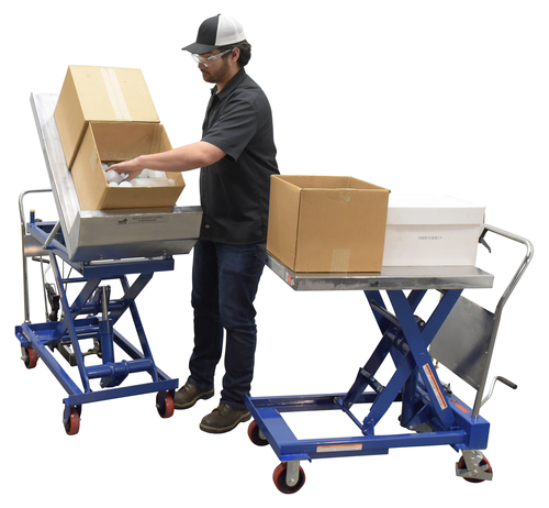 Steel Lift and Tilt Carts with Sequence Select 22 In. x 33-1/2 In. 1000 Lb. Capacity Blue