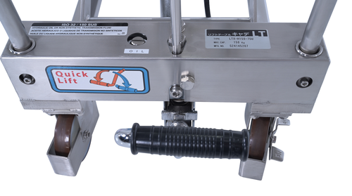 Stainless Steel Hydraulic Cart 15-3/4 In. x 27-1/2 In. 330 Lb. Capacity Silver