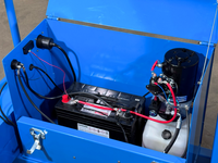 Thumbnail for Extended Reach Drum Palletizer for RIMMED drum. Has 12V Battery Power lift to raise drum up to 19