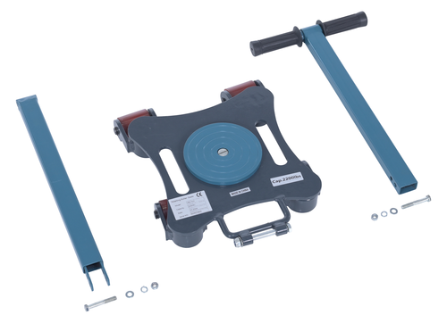 Steel Multi Direction Machinery Skate 12 In. Length x 12 In. Width x 3-1/2 In. Height 2,200 Lb. Capacity Blue and Gray