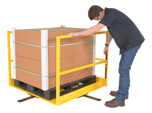 Steel Rotating Mezzanine Safety Gate System 53 In. x 53 In. x 42-3/16 In. 5,000 Lb. Capacity Yellow