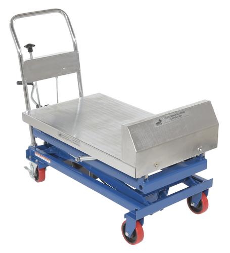 Steel Lift and Tilt Carts with Sequence Select 22 In. x 33-1/2 In. 1000 Lb. Capacity Blue
