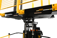 Thumbnail for Steel Portable Pallet Inverter With Cage 32 In. to 76 In Fork Opening 3,000 Lb. Capacity Yellow/Black