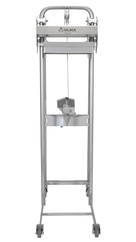 Stainless Steel Manual Load Stacker 220 Lb. Capacity Silver