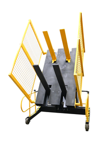 Thumbnail for Steel Portable Pallet Inverter With Cage 32 In. to 76 In Fork Opening 3,000 Lb. Capacity Yellow/Black