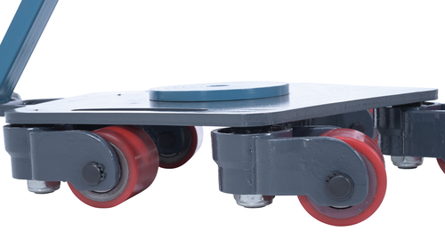 Steel Multi Direction Machinery Skate 18 In. Length x 17-1/2 In. Width x 4-7/16 In. Height 8,800 Lb. Capacity Blue and Gray