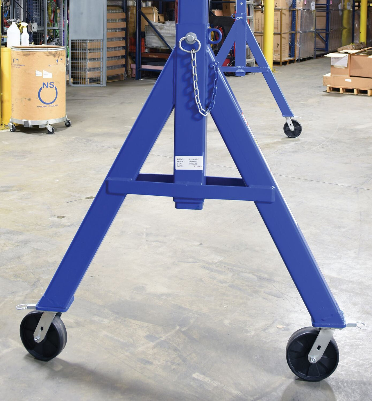 Adjustable 4,000 Cap Steel Gantry Crane w/ Length/Height: 15'/8" & I-Beam Range: 5' to 7'